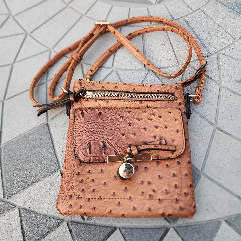 Emperia Los Angeles Faux Alligator Vegan Leather Crossbody Bag